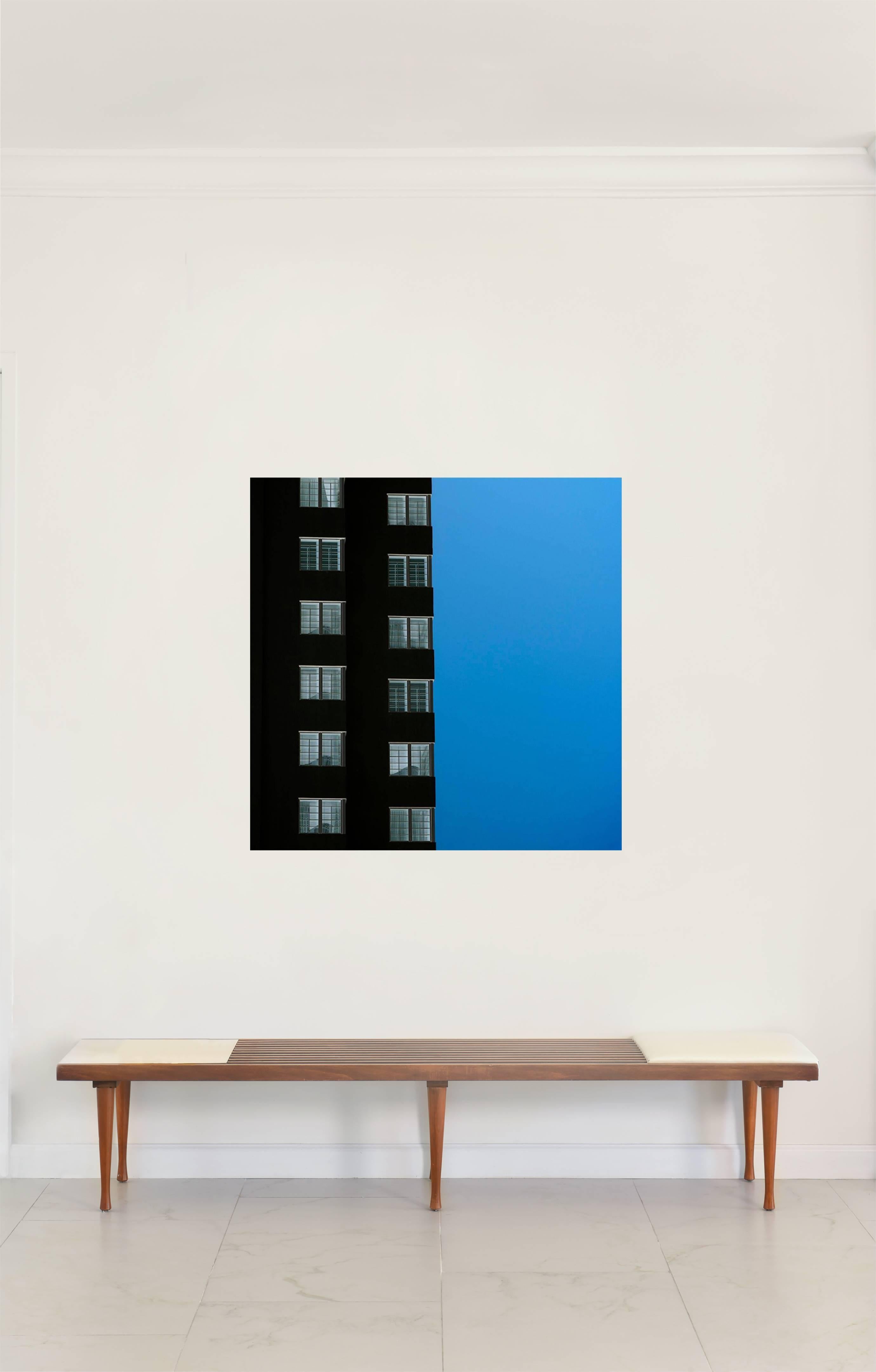 Miami Abstractions 2, Architectural Landscape color Limited edition Photograph - Blue Landscape Photograph by Luca Artioli