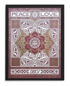 Peace and Love Ornament Holiday, Framed Offset Poster, 2012