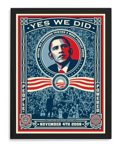 Yes We Did, Framed Offset Poster, 2008