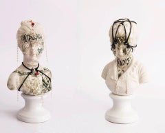 Untitled #10 and #9 from 'Los Infortunios de la Virtud' series, Antique Busts