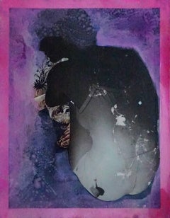 Swimmer, #2248, Collage on Paper, 2018