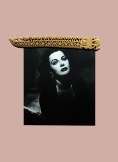 Portrait de Hedy Lamarr. La série Castelloland. Photographie numérique à collage de couleur