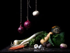 Verduras con nabo y cebollas colgante II. Aus der Serie The Bodegones - Stillleben