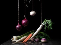 Verduras con nabo y cebollas colgante I. Aus dem Bodegones-Stillleben  Serie
