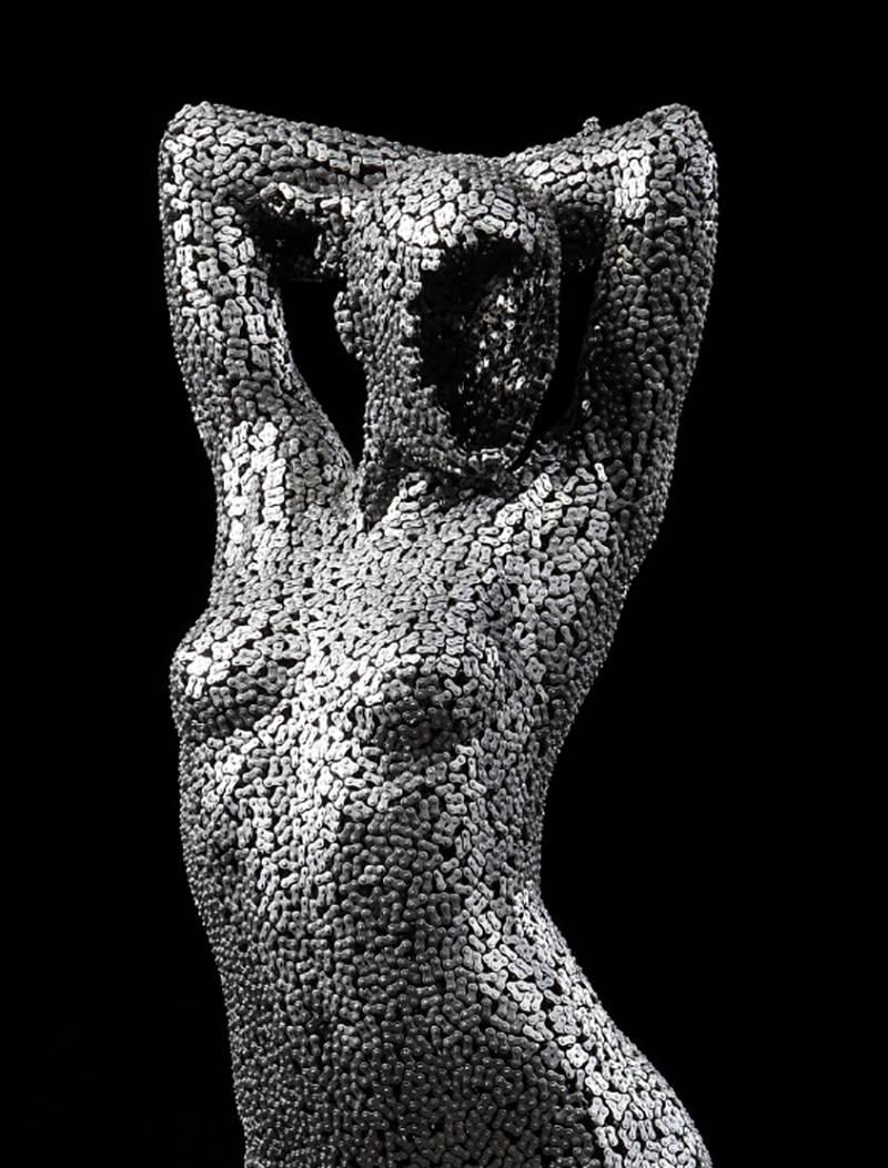 Nirvana 355 - Black Nude Sculpture by Seo Young Deok