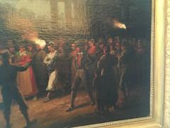 REVELERS IN FRONT OF THE TEMPLE OF HERCULES, ROME