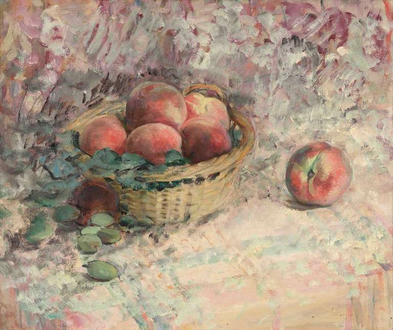 Henri Lebasque Figurative Painting - Still Life with Peaches