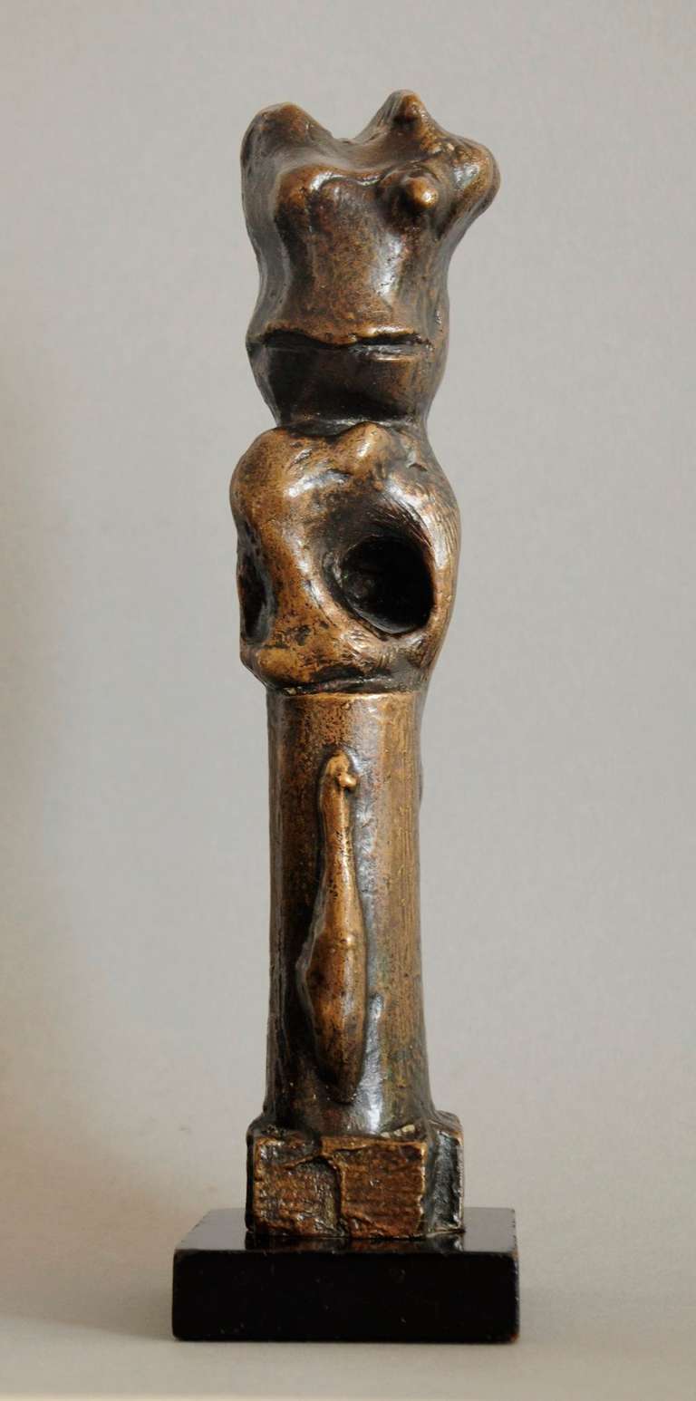 Henry Moore Figurative Sculpture - Maquette No. 9 (upright motive)