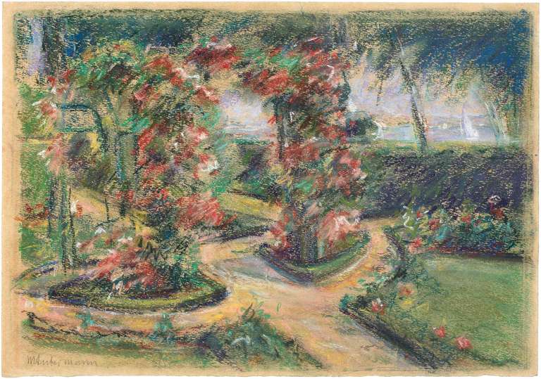 Max Liebermann Landscape Art - Rose garden in Wannsee