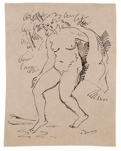 Standing female nude