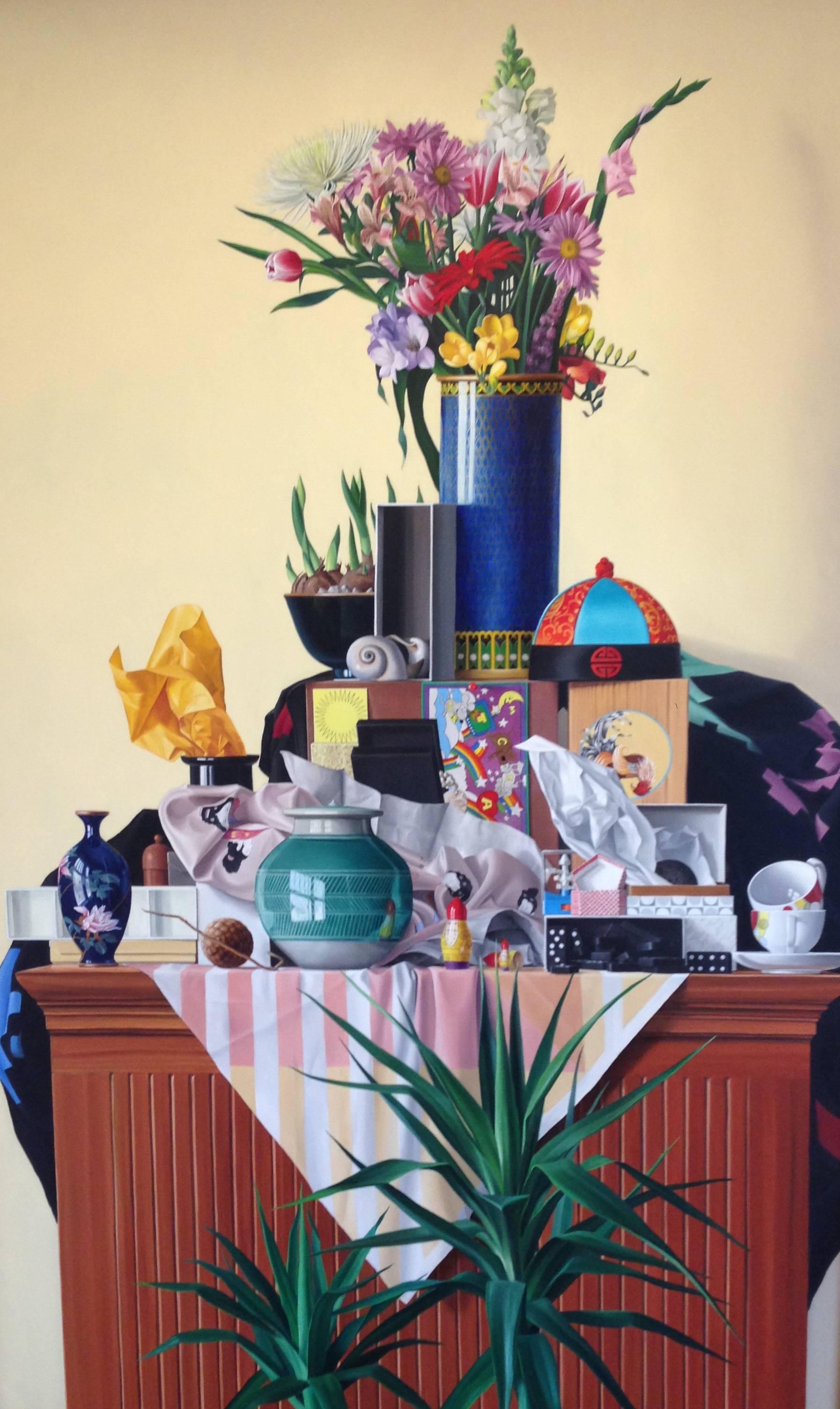 James Aponovich Still-Life Painting - Still Life with Dominoes