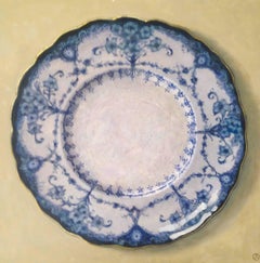 Blue and White Patterned Plate