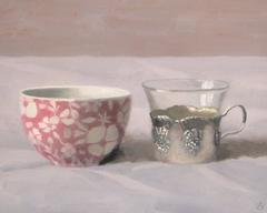 Pink Cup and Russian Metal Cup