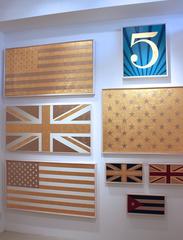 "Union Jack (White)" Contemporary Flag Oil Paint 23k Gold Leaf Bold Striking Pop
