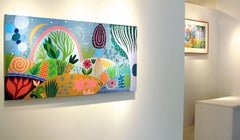 "Living on the Edge" Colorful Landscape Nature Bright Animals Watercolor