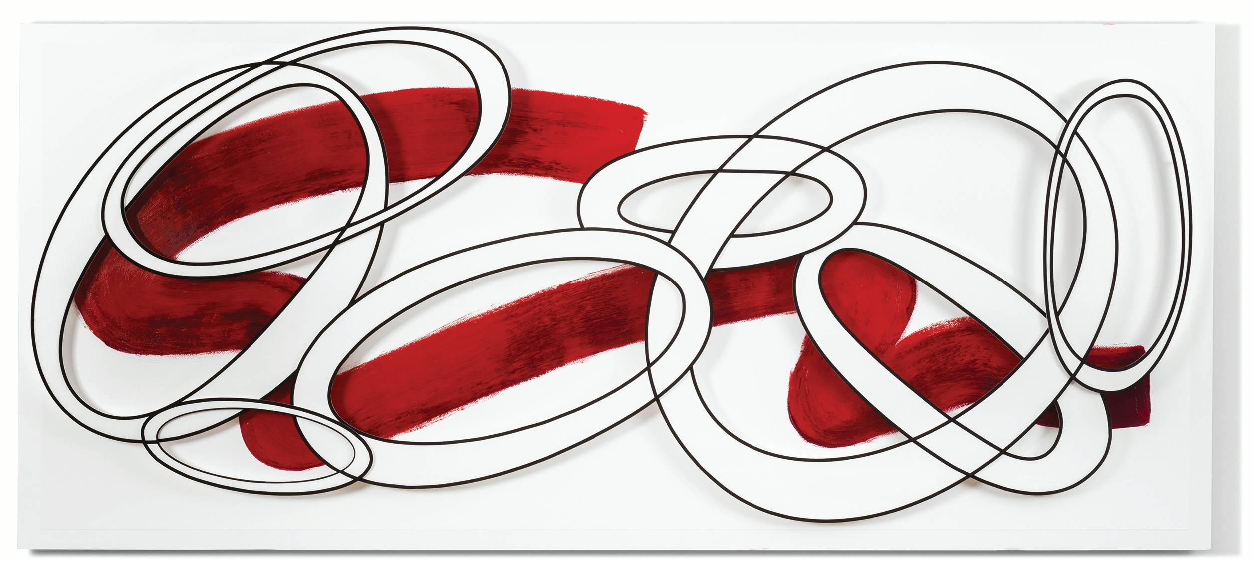 Liz Sloan Abstract Sculpture - Crimson Signature