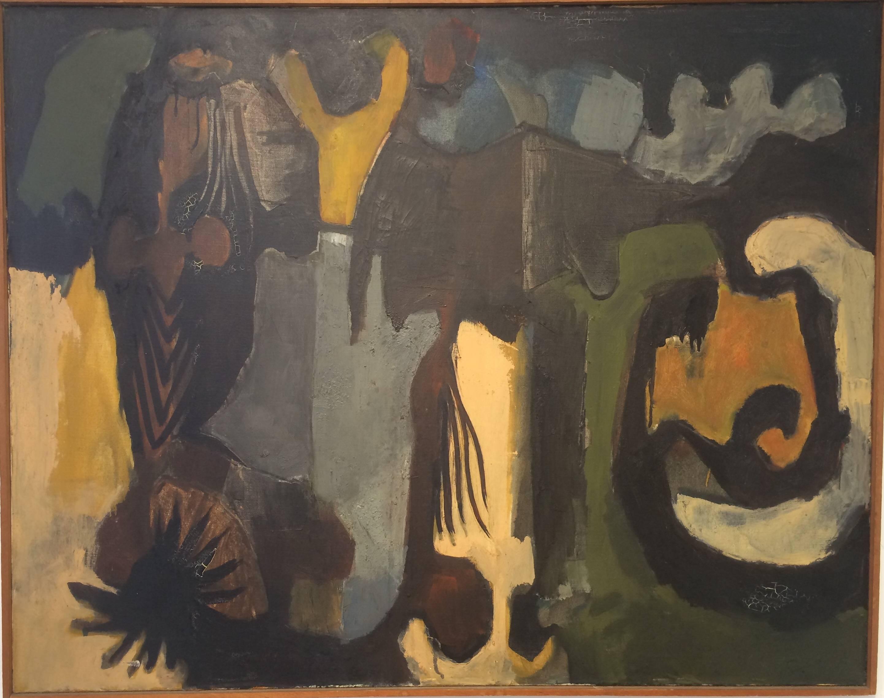 Frank Lobdell Abstract Painting - Untitled Abstract 18-May-1948