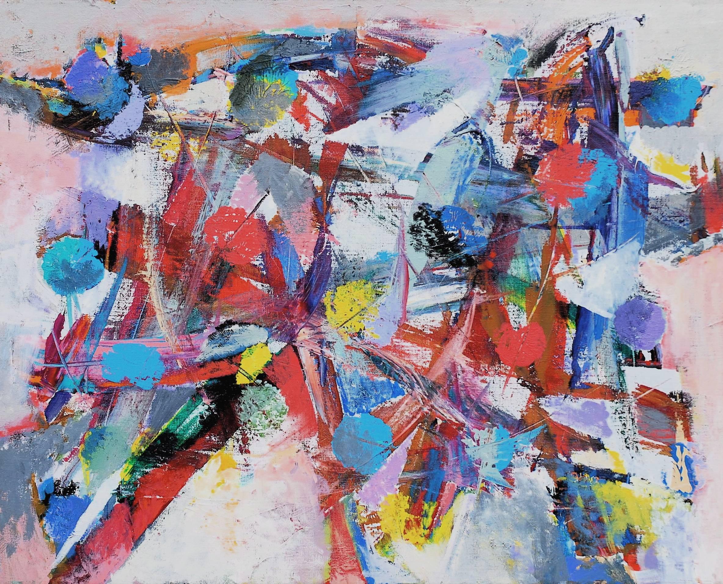 John Saccaro Abstract Painting - Untitled Abstract, 1978