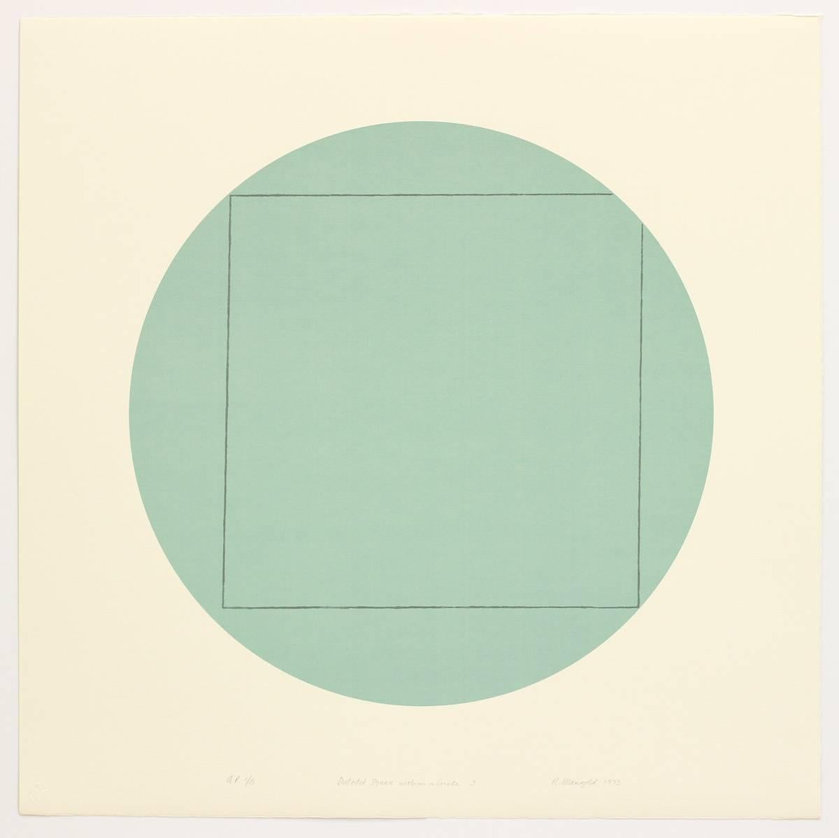 Distorted Square Within A Circle - Print by Robert Mangold