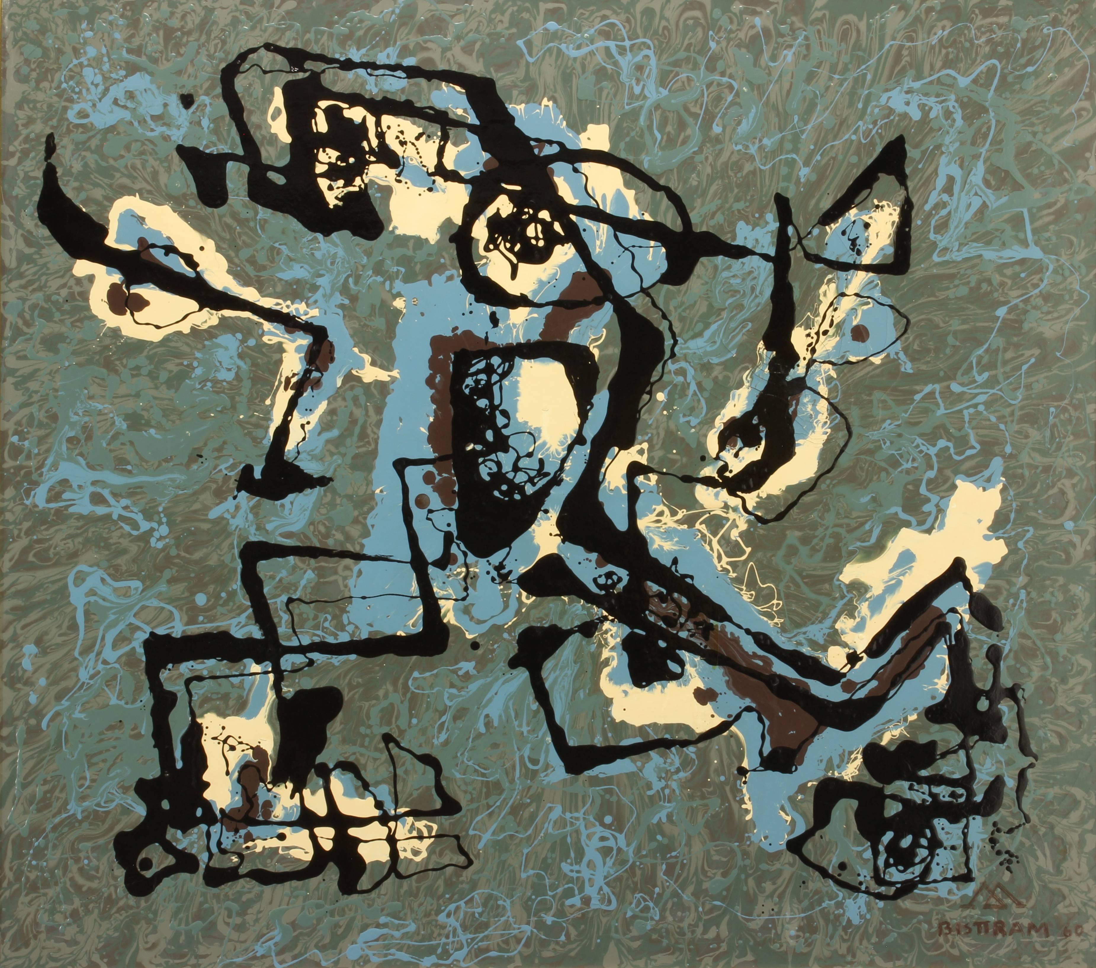 Emil Bisttram Abstract Painting - Nocturne