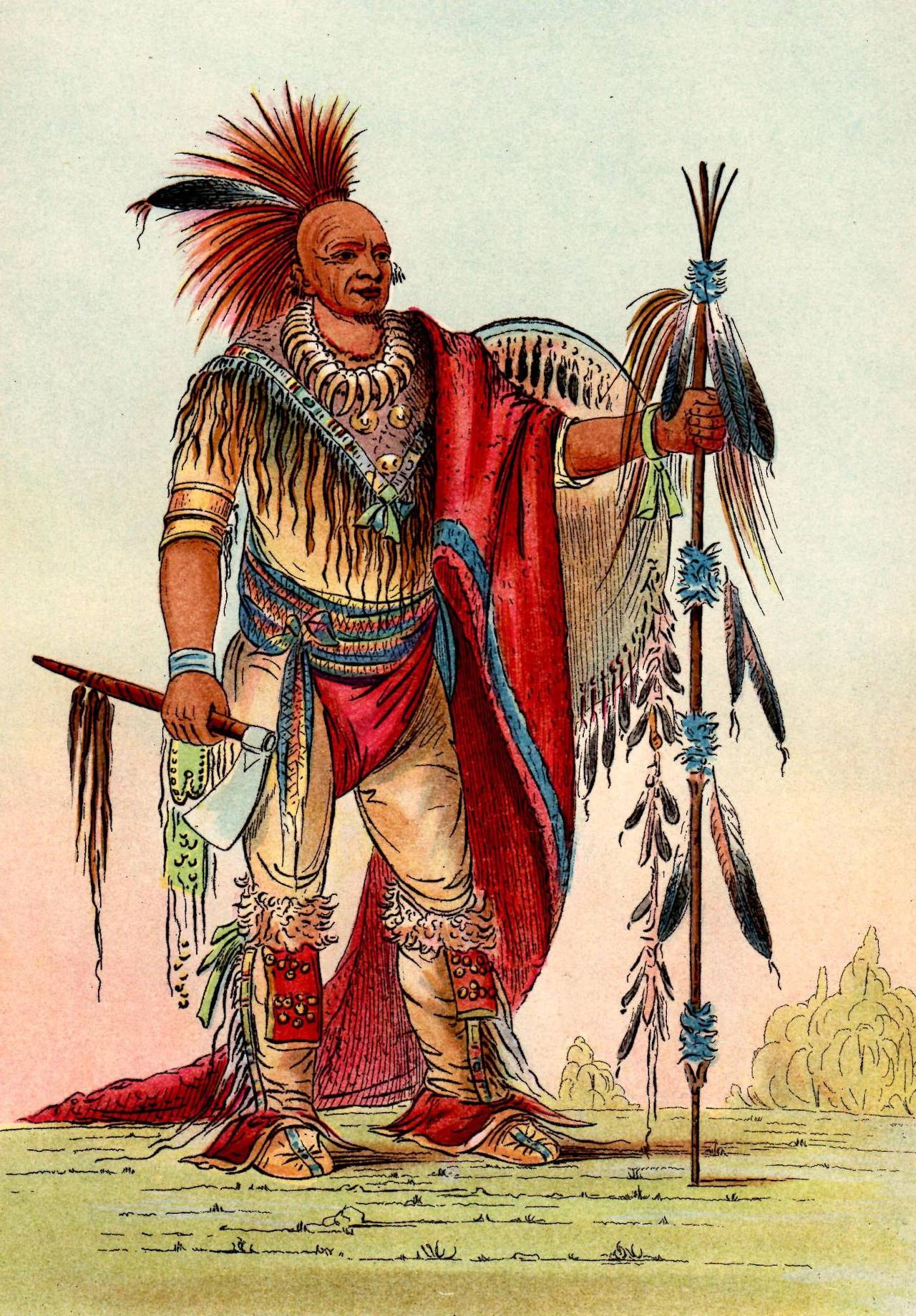 Sac and Fox Chiefs - Print by George Catlin