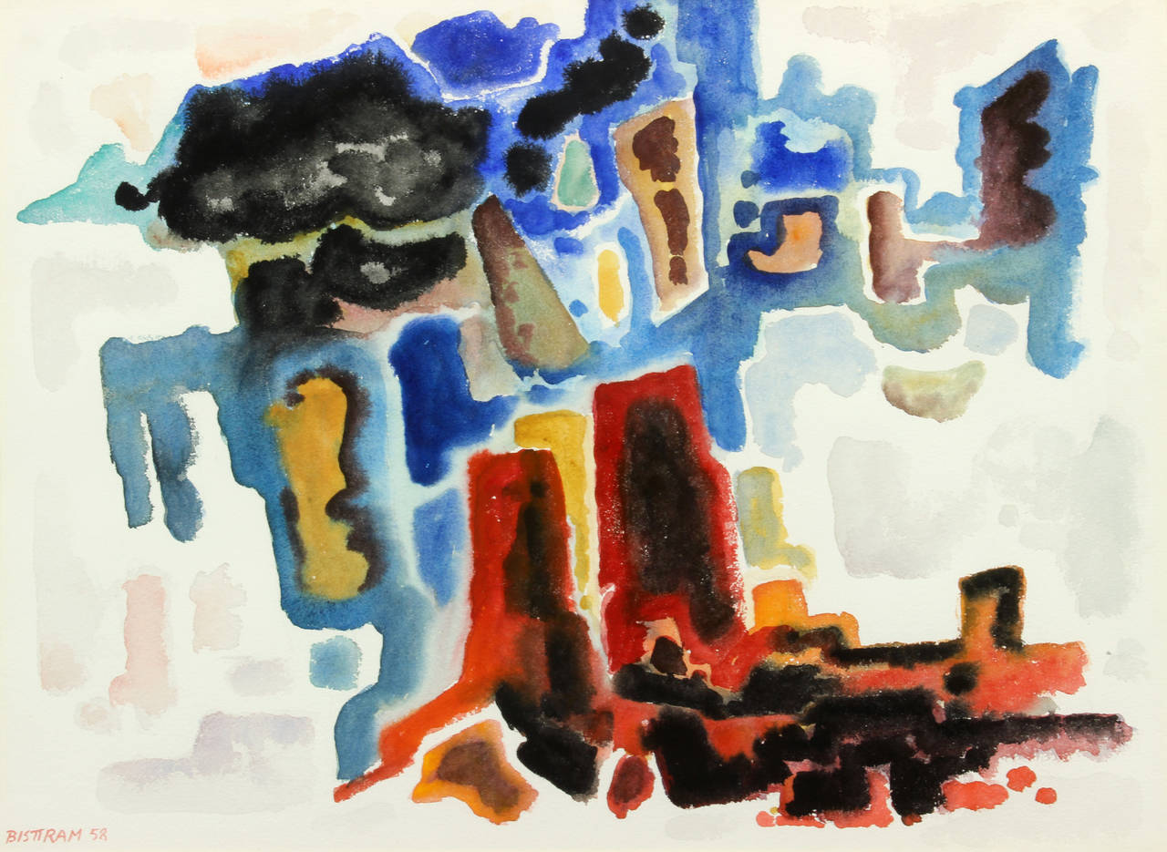 Emil Bisttram Abstract Drawing - Abstract Canyon