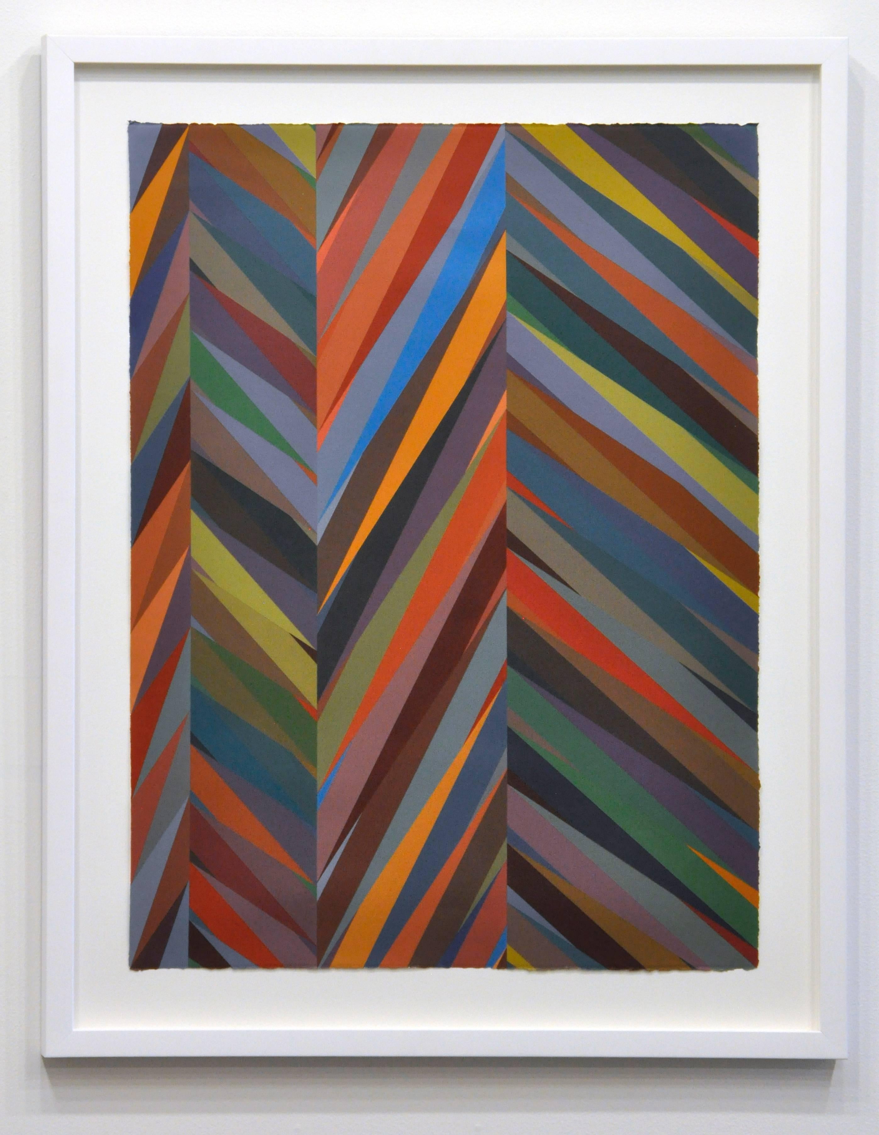 Hundred Twenty Eight (Neu. Gra.) - Abstract Geometric Painting by Jerry Walden