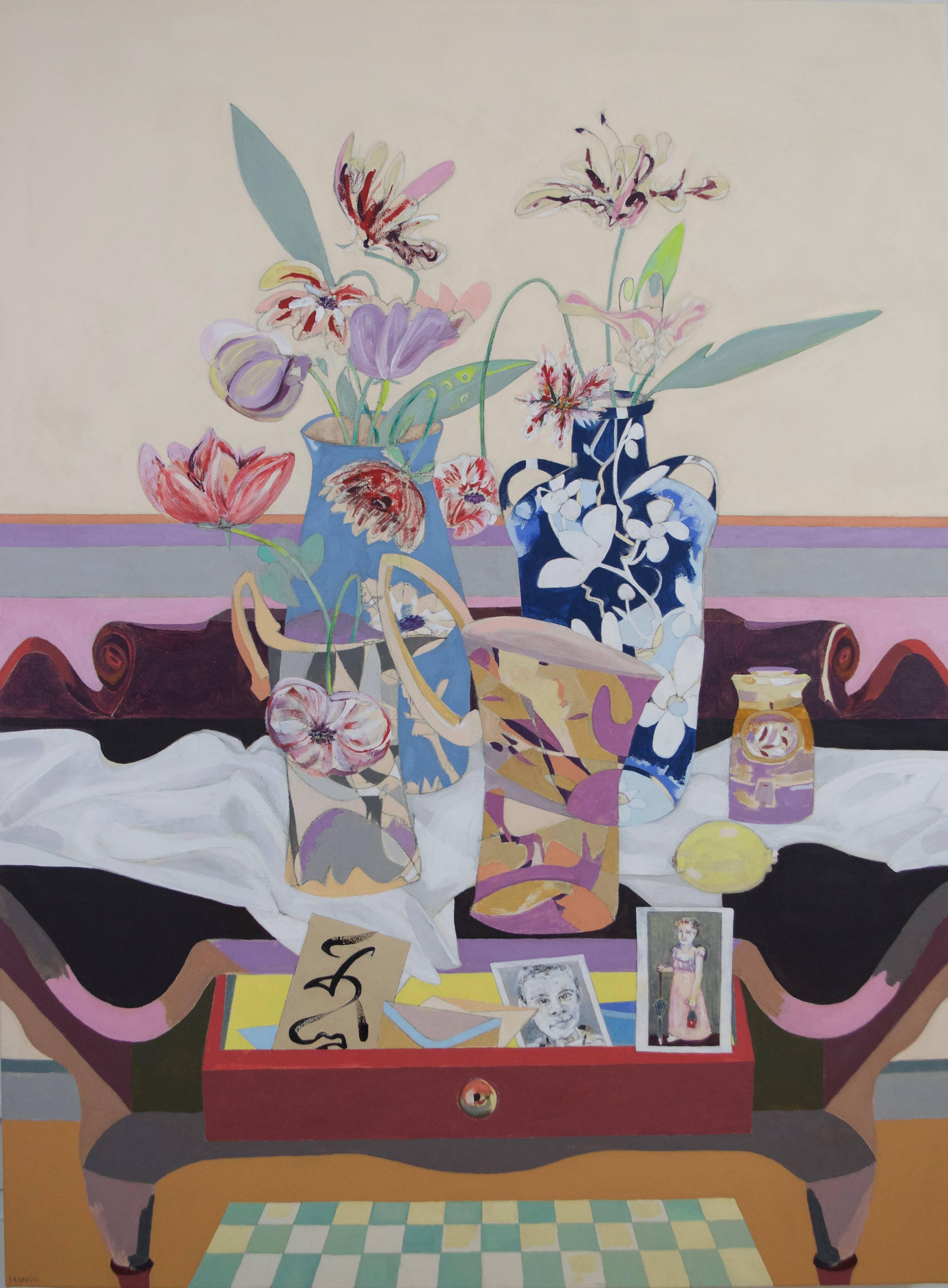 Nancy Lasar Still-Life Painting - Ammi, Amo, Ammass