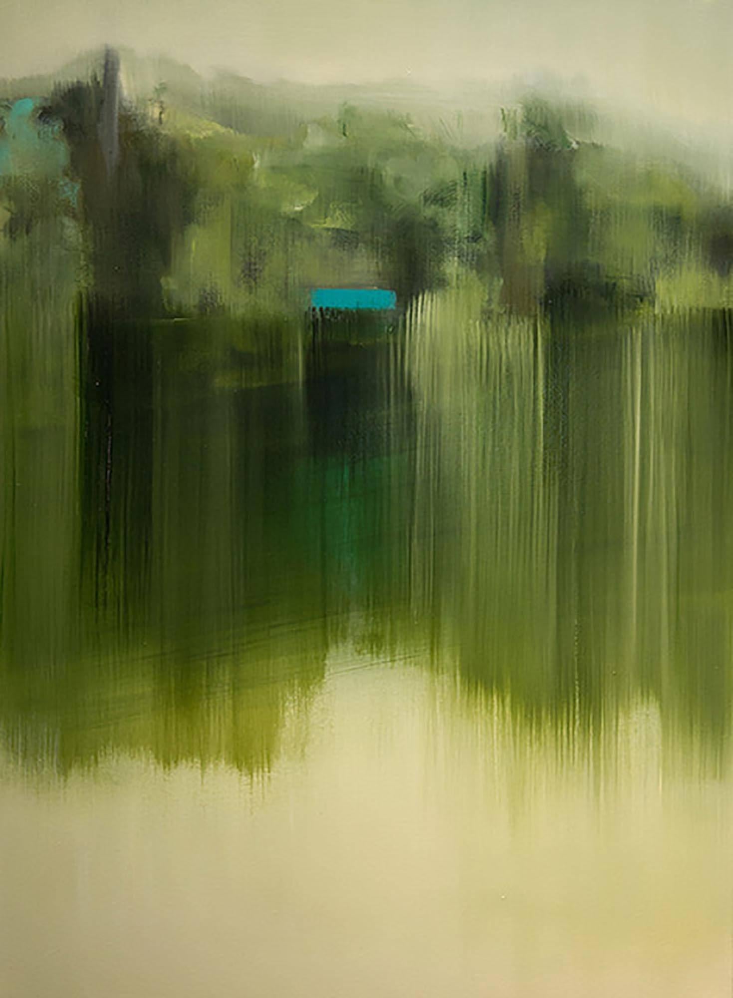 Liz Dexheimer Landscape Painting - Domaine Interchange Green #2