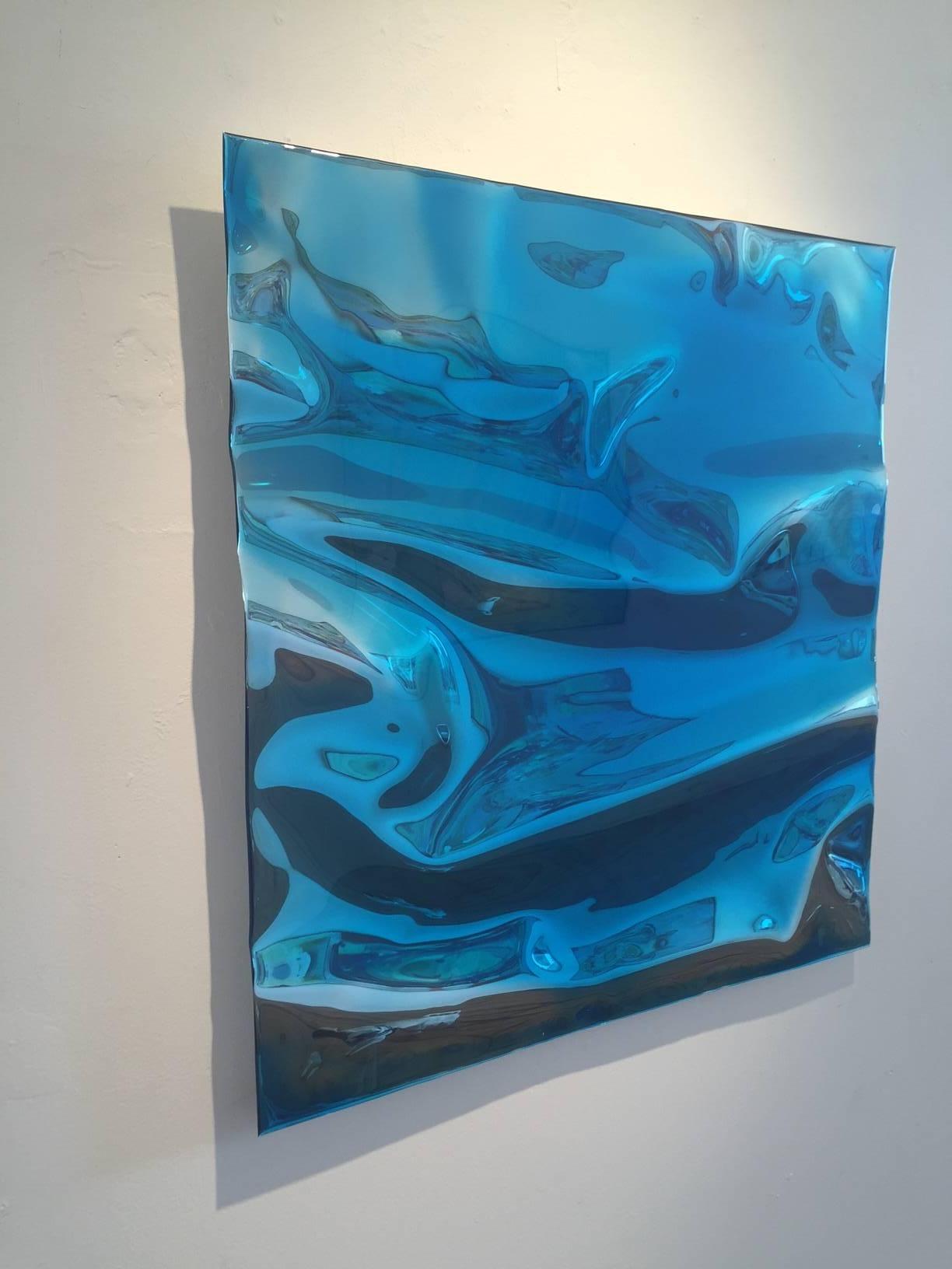 M1502 - Blue Abstract Painting by Cathy Choi