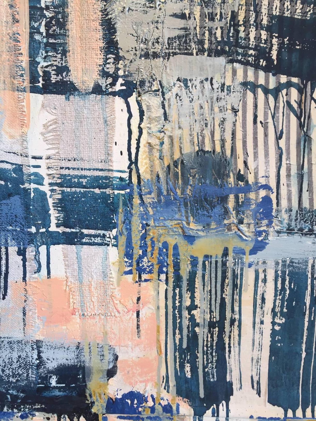 Molly Herman is an abstract painter currently living and working in Greenpoint, Brooklyn.
She is most interested in playing with the language of abstraction.  Her process is a search to find alchemy in the mix between a basic unit:  a mark or