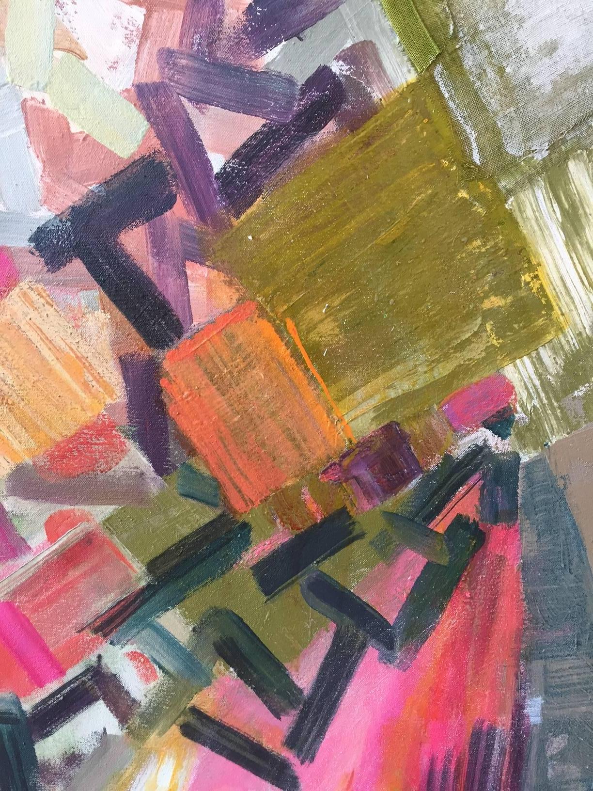 Delaunay Diamond - Abstract Painting by Molly Herman
