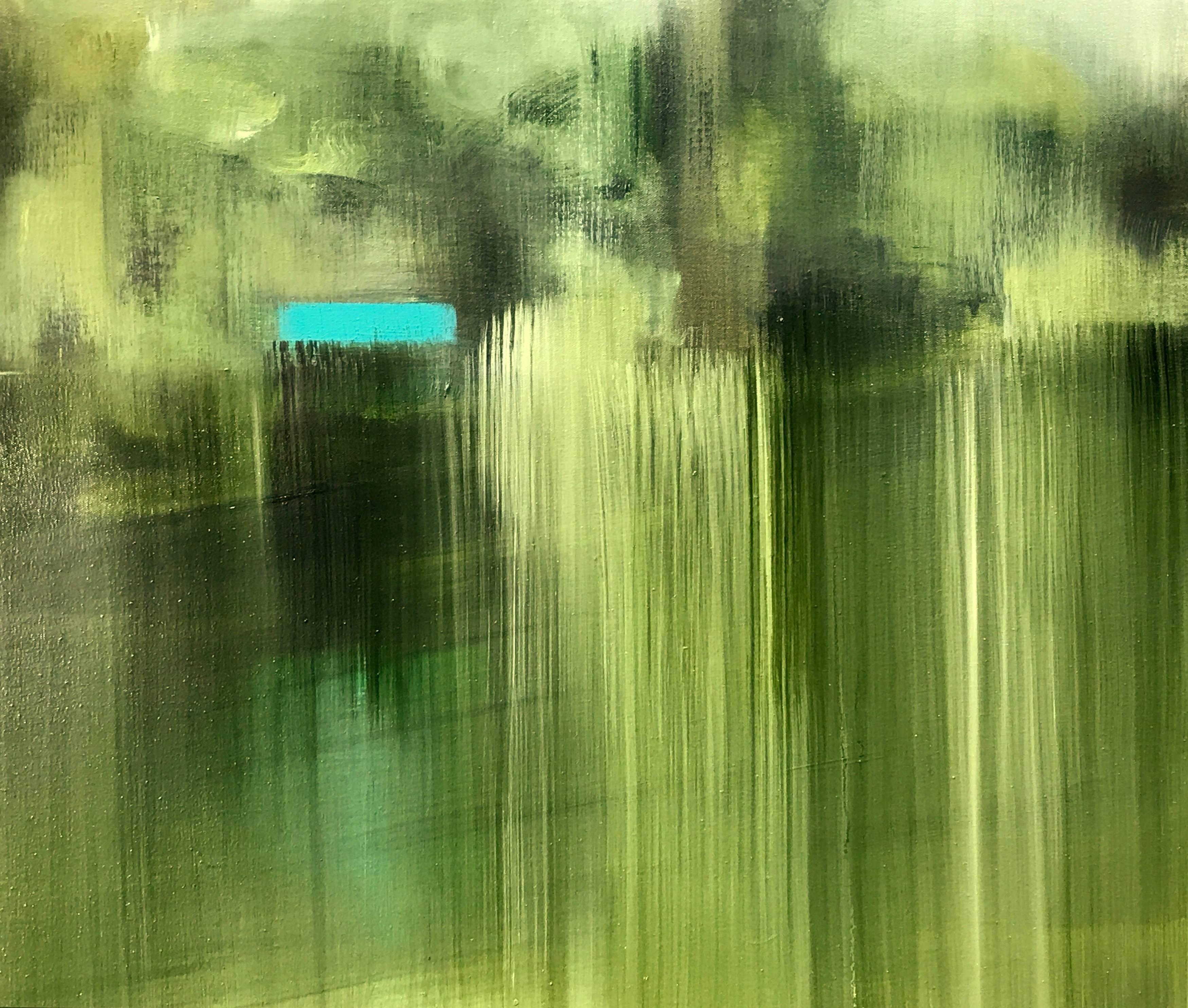 Domaine Interchange Green #2 - Painting by Liz Dexheimer