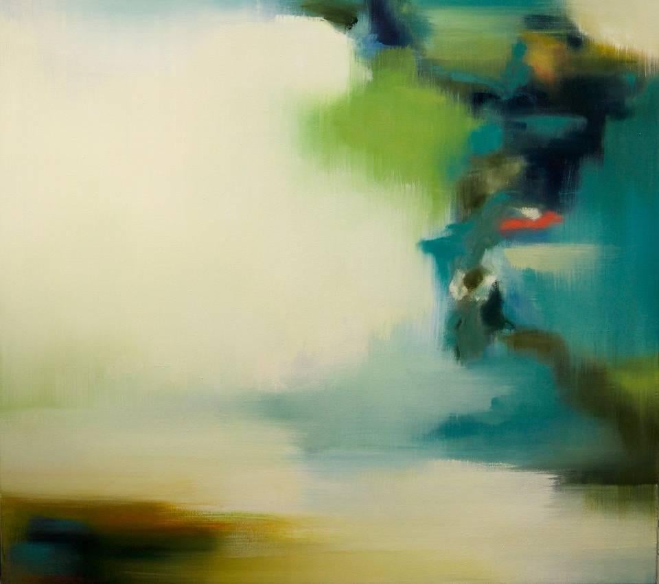 Meditation Series Flow abstract landscape - Contemporary Painting by Liz Dexheimer