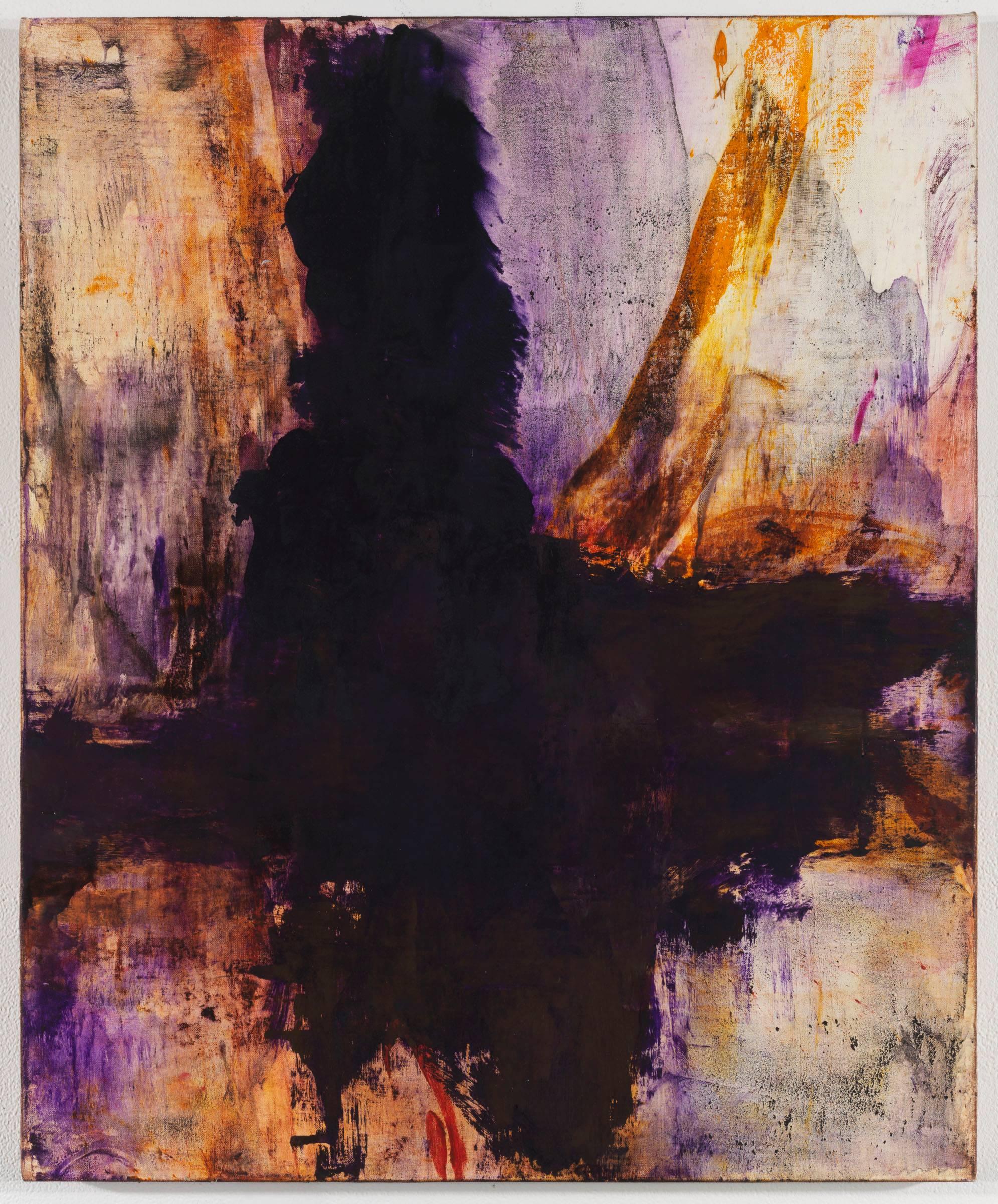 Bill Jensen Abstract Painting - Luohan (Dark Angel)