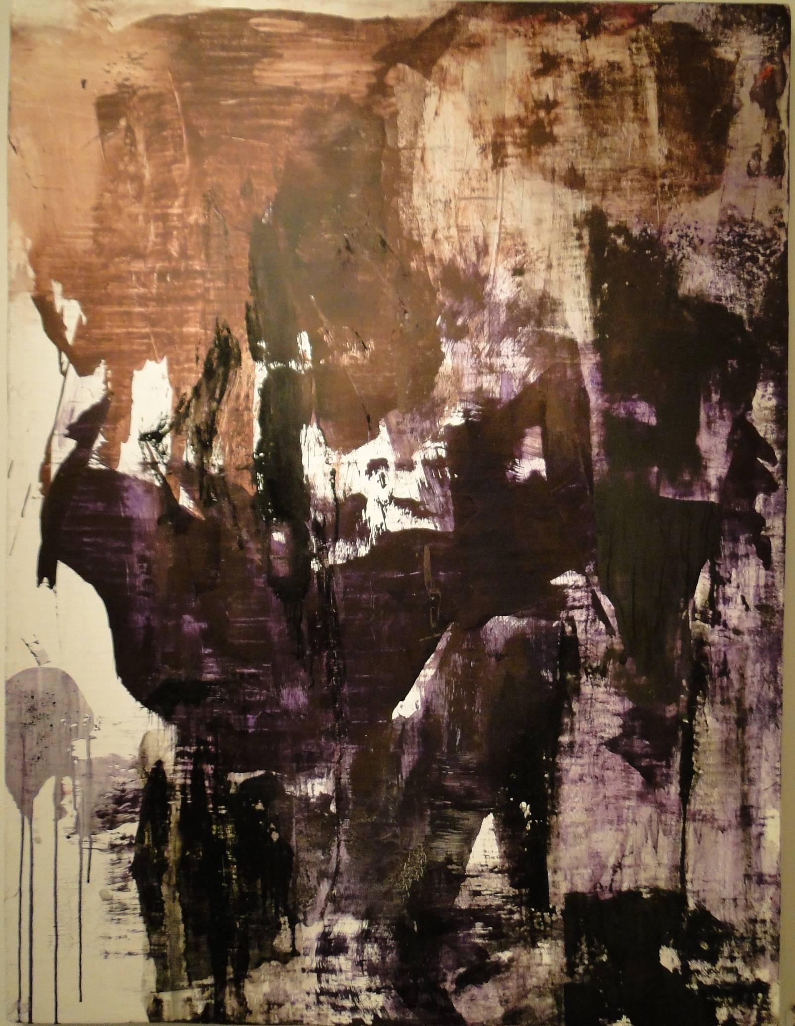 Raised Bristles II - Abstract Expressionist Painting by Bill Jensen