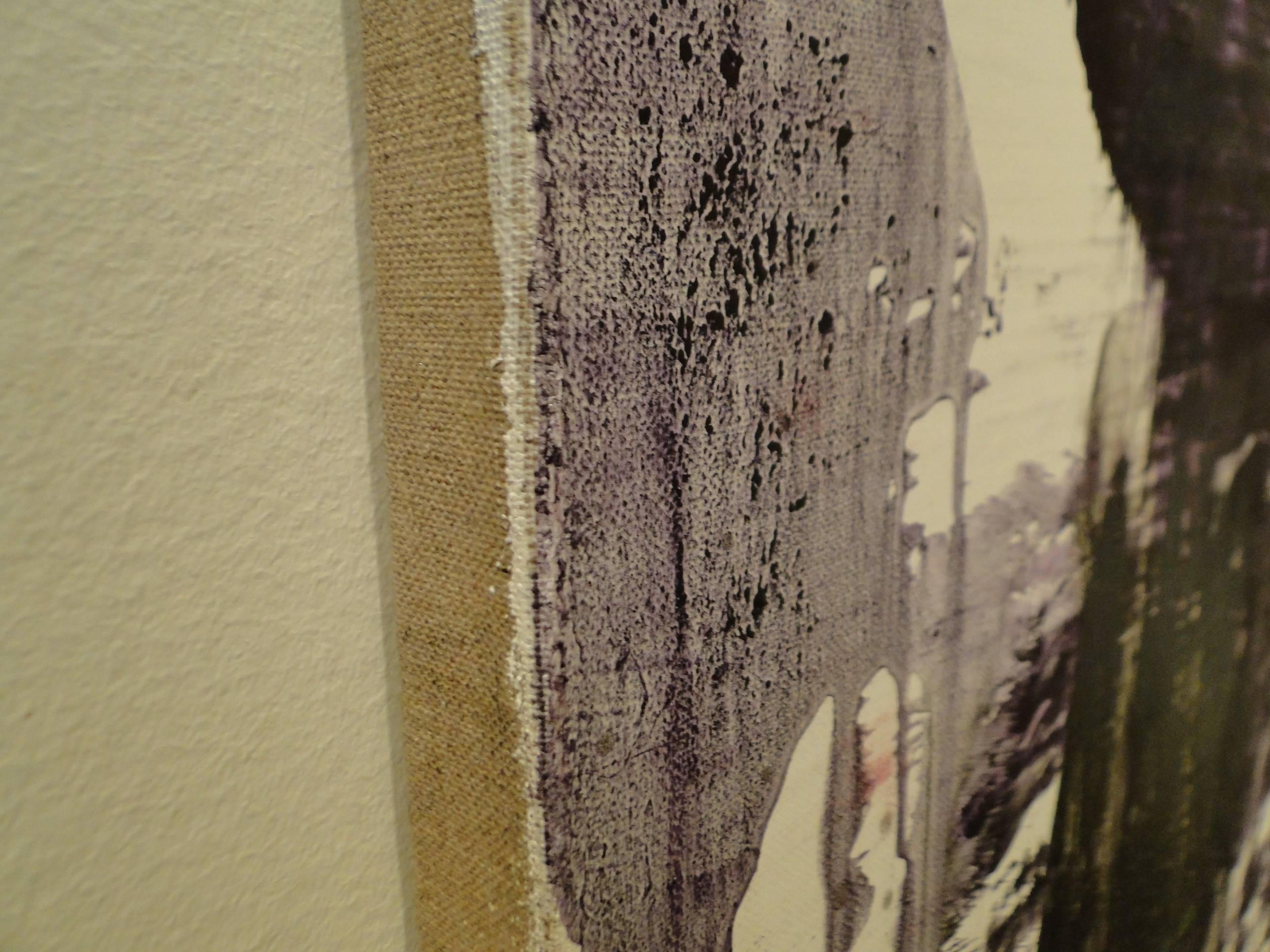 This canvas features an astonishing range of weights and textures, from thinly scraped to poured. It adds up to an intense, richly filled out, deeply spiritual statement from one of the great masters of abstract expressionism. Bill Jensen's work