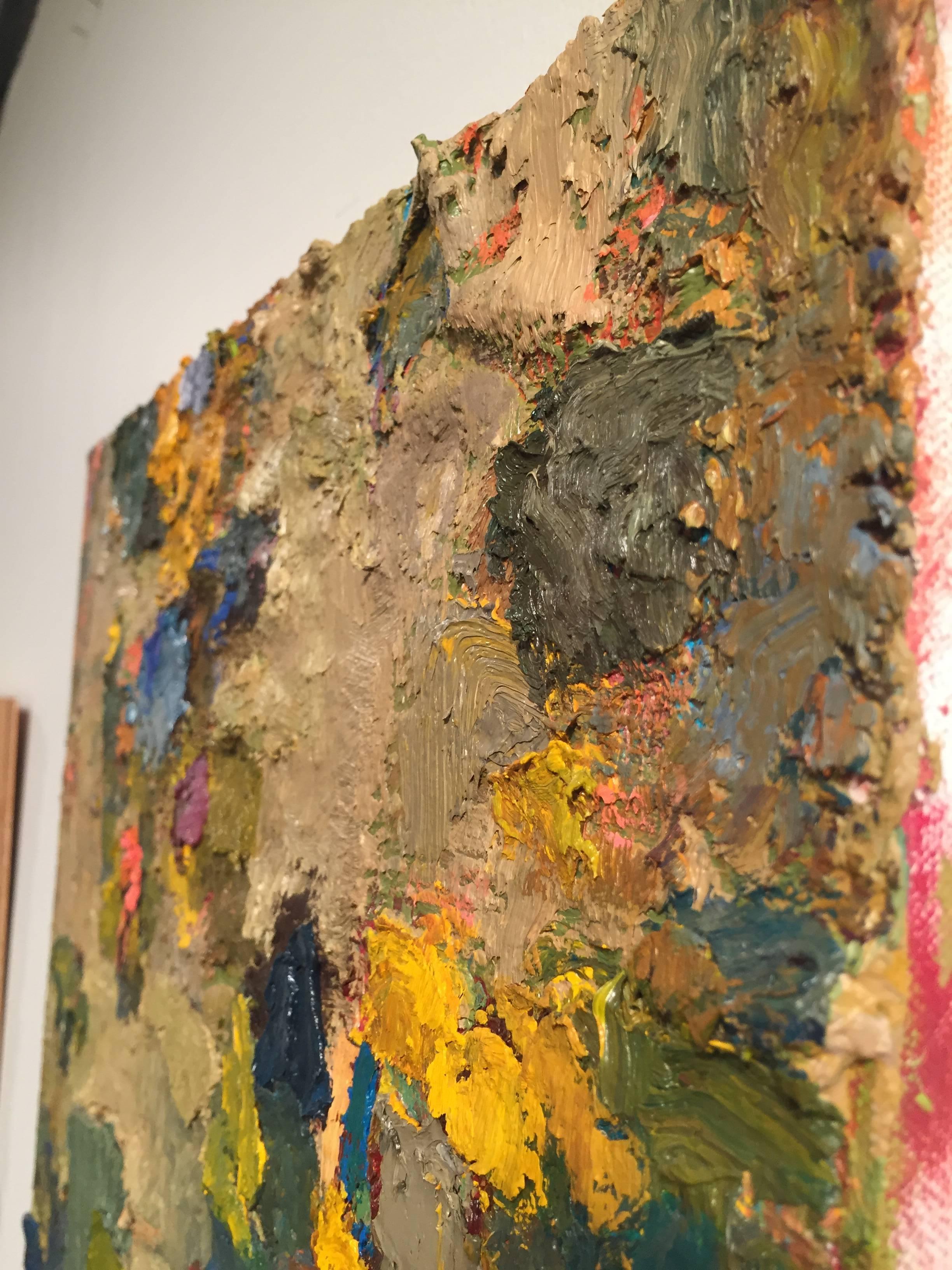 AB1403 - Brown Abstract Painting by James Kinney