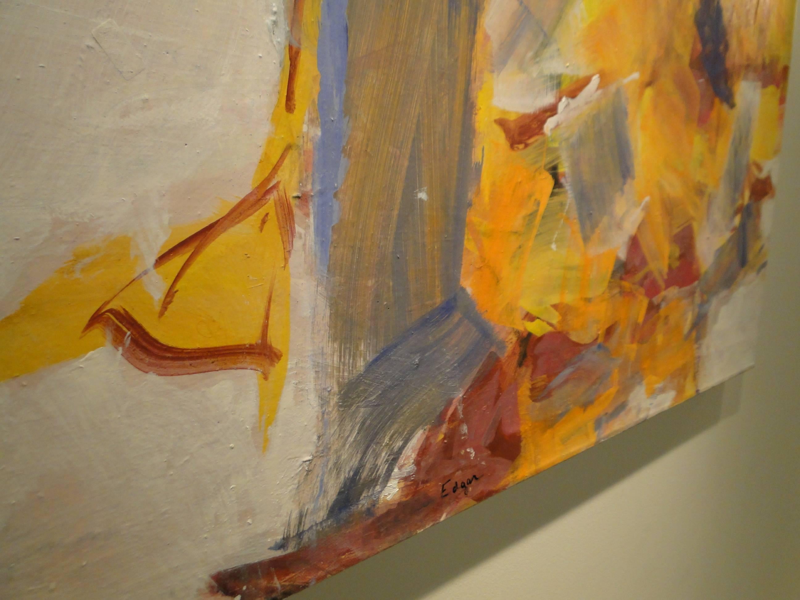 Travel Piece #3 - Abstract Expressionist Painting by Natalie Edgar