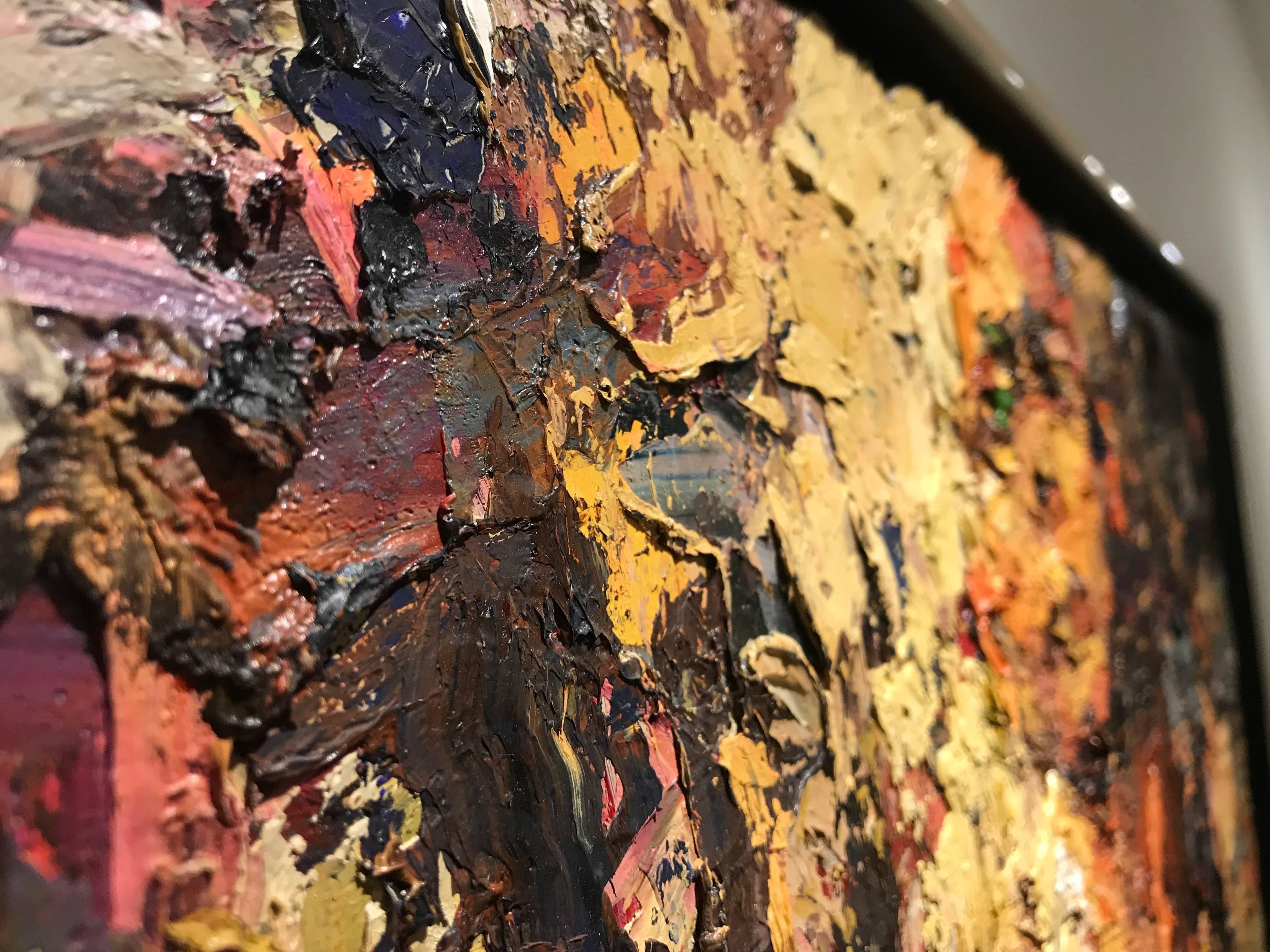 Thirty-Four - Brown Figurative Painting by Joshua Meyer