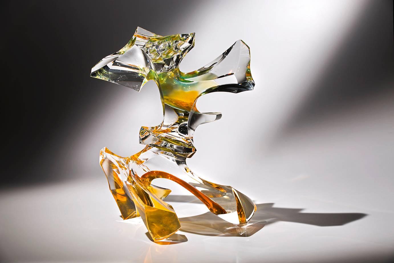 Karsten Oaks Abstract Sculpture - Discordant Crescent