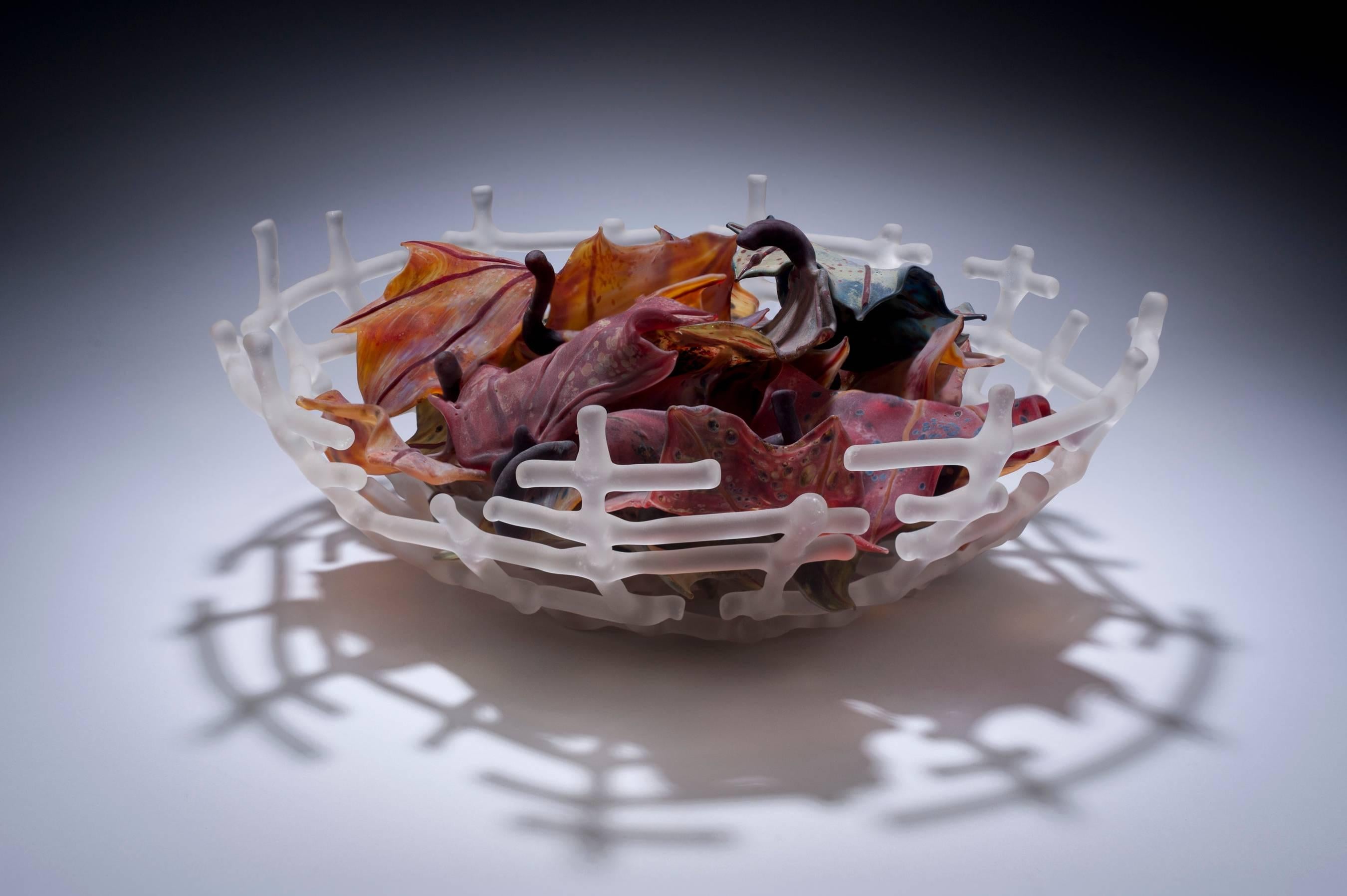 Elizabeth Ryland Mears Still-Life Sculpture - Bowl of Autumn