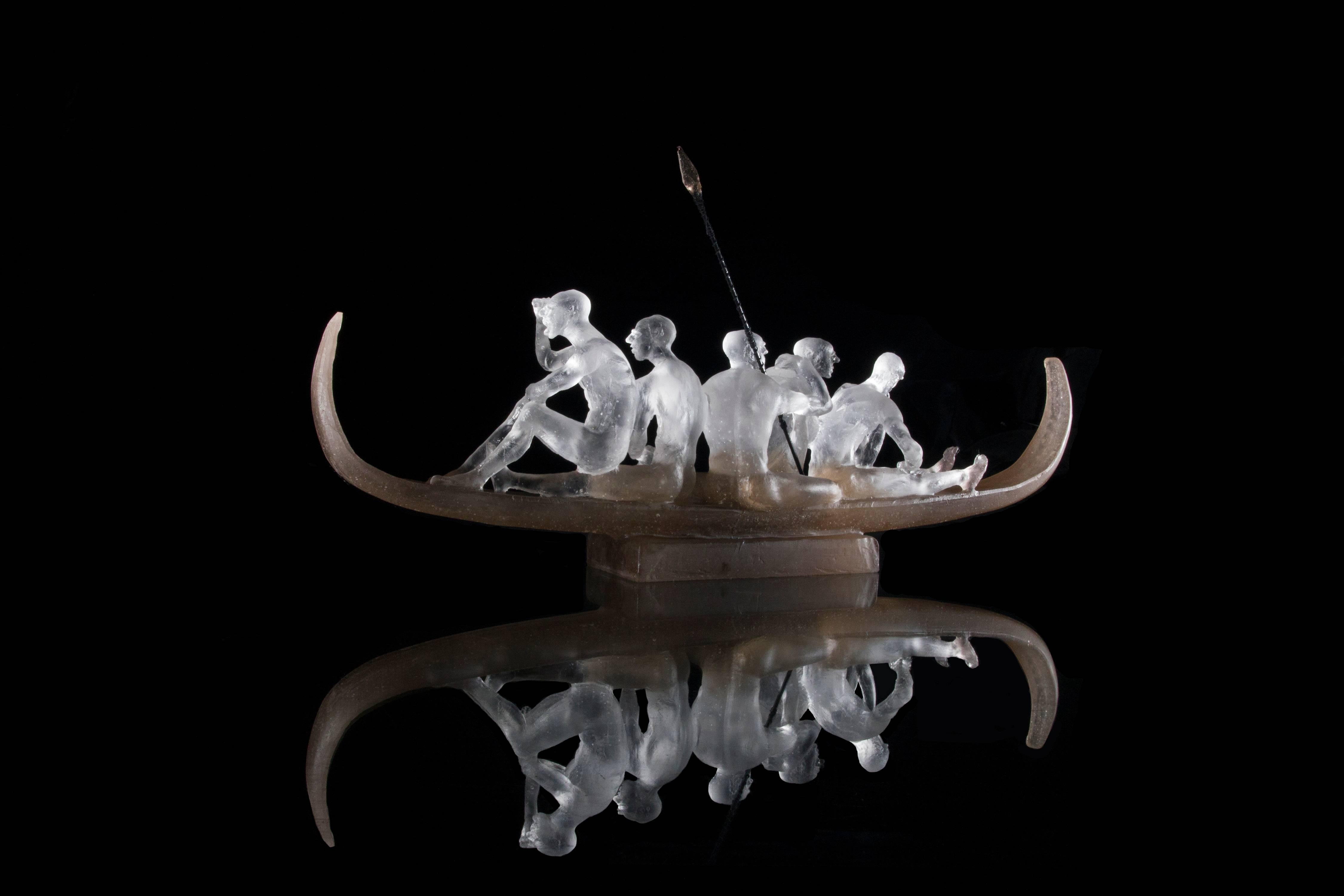 Stephen Pon Figurative Sculpture - Navigators of Destiny