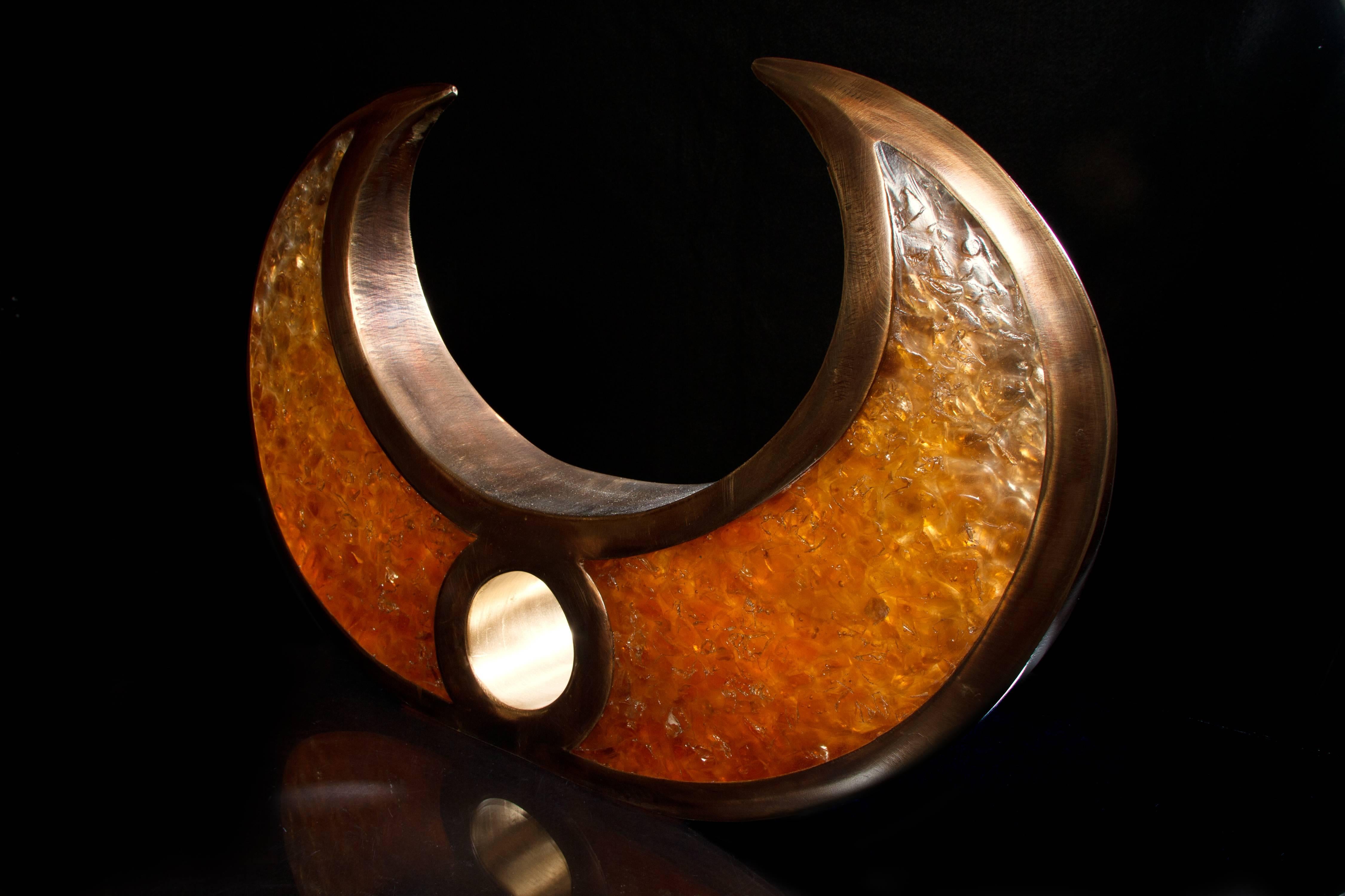 Sun Moon Bot - Sculpture by Steve Jensen