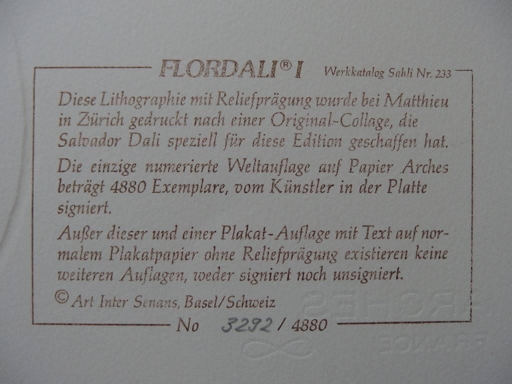 Flordali I - Original lithograph - Signed 2