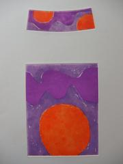 Orange Suns - Original handsigned etching - 80 copies