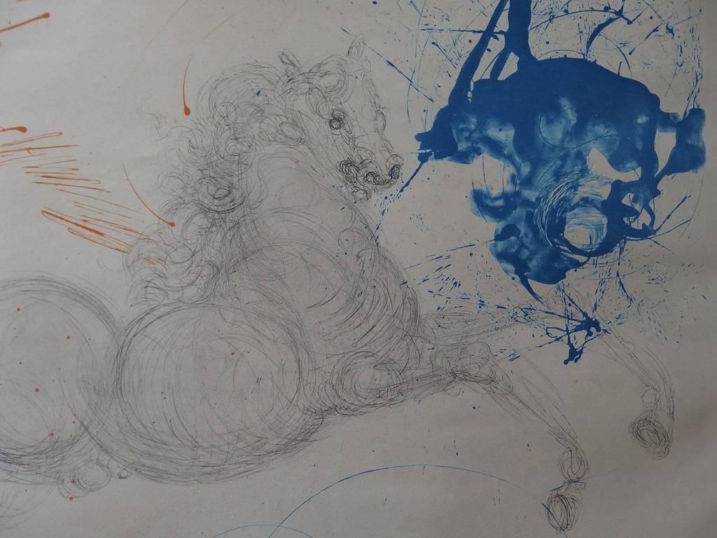 Mythology : Pegasus - Original handsigned etching and aquatint - 1963 - Surrealist Print by Salvador Dalí