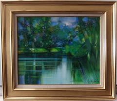 Andelle River - Original handsigned Oil on Canvas