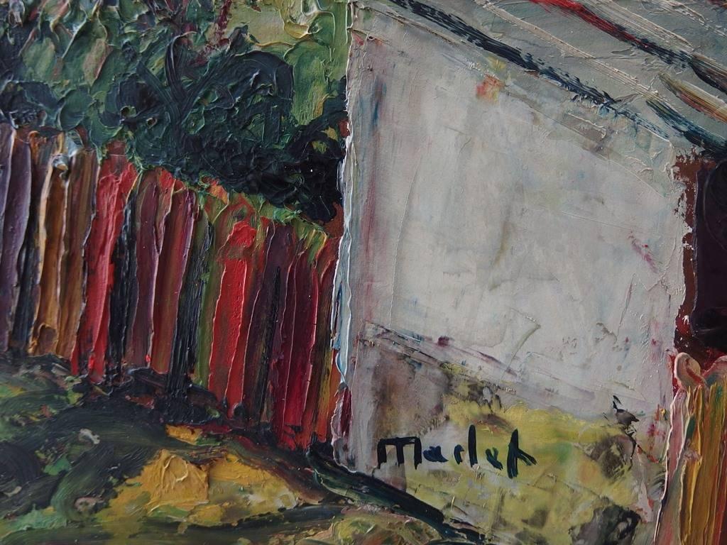 Montmartre : Le Moulin de la Galette - Original handsigned oil on board - C 1948 - Painting by Elisée Maclet