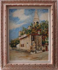 Montmartre : The House of Berlioz - Original signed oil on Board - C. 1950